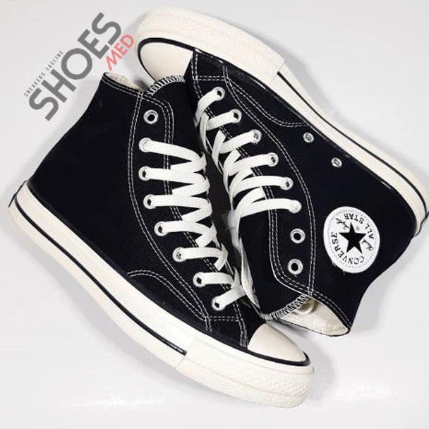 SEPATU CONVERSE 70S HIGH BLACK WHITE SNEAKERS CONVERSE 70S HIGH PREMIUM
