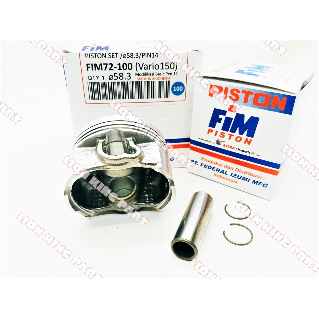PISTON KIT VARIO 150 PCX 150 FIM72 FIM 72 PIN 14-3
