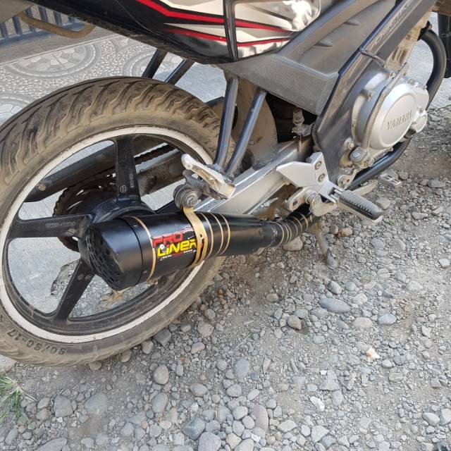 KNALPOT R9 H2 VIXION NEW-VIXION R NEW AKRAPOVIC HITAM MOTIF