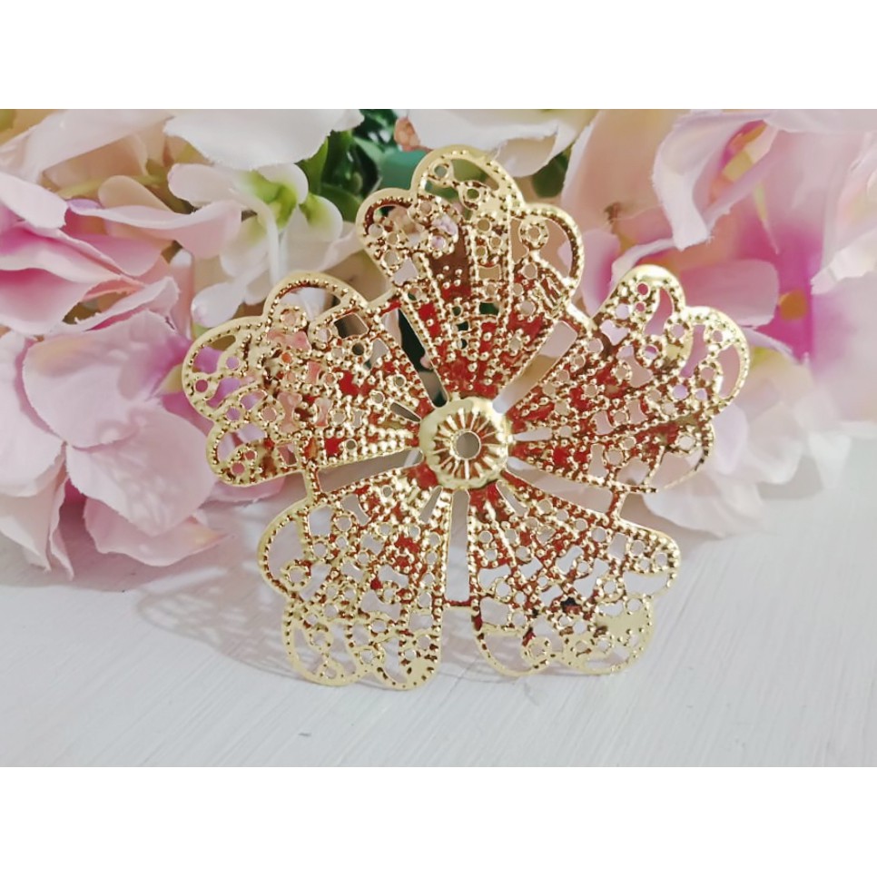 LEMPENGAN EMAS BUNGA / AKSESORIS MAHAR DAN SESERAHAN