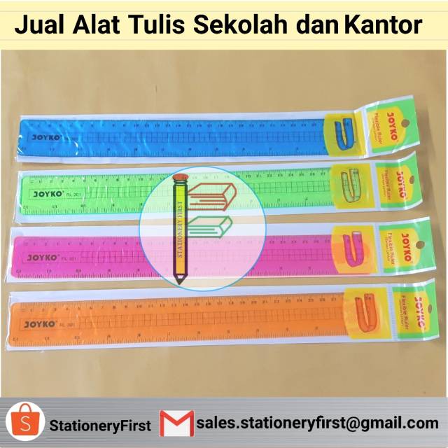 Penggaris Lentur Plastik Flexible Anak 30cm Joyko RL-301