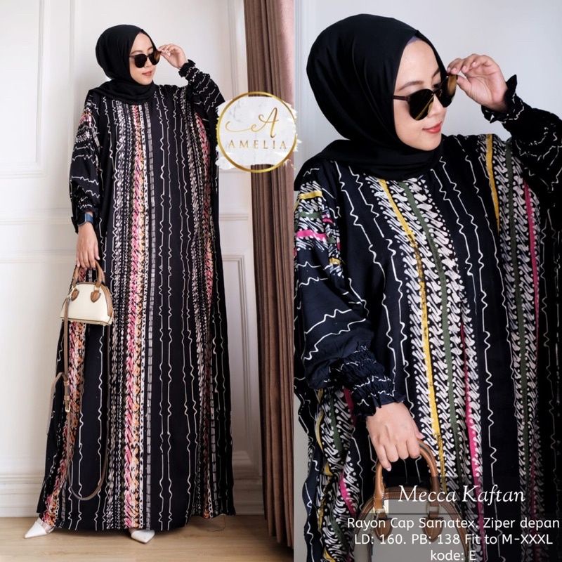 Gamis Kaftan Super Jumbo Bisa Busui Batik Cap muat sampai BB 110 Kg Lebih