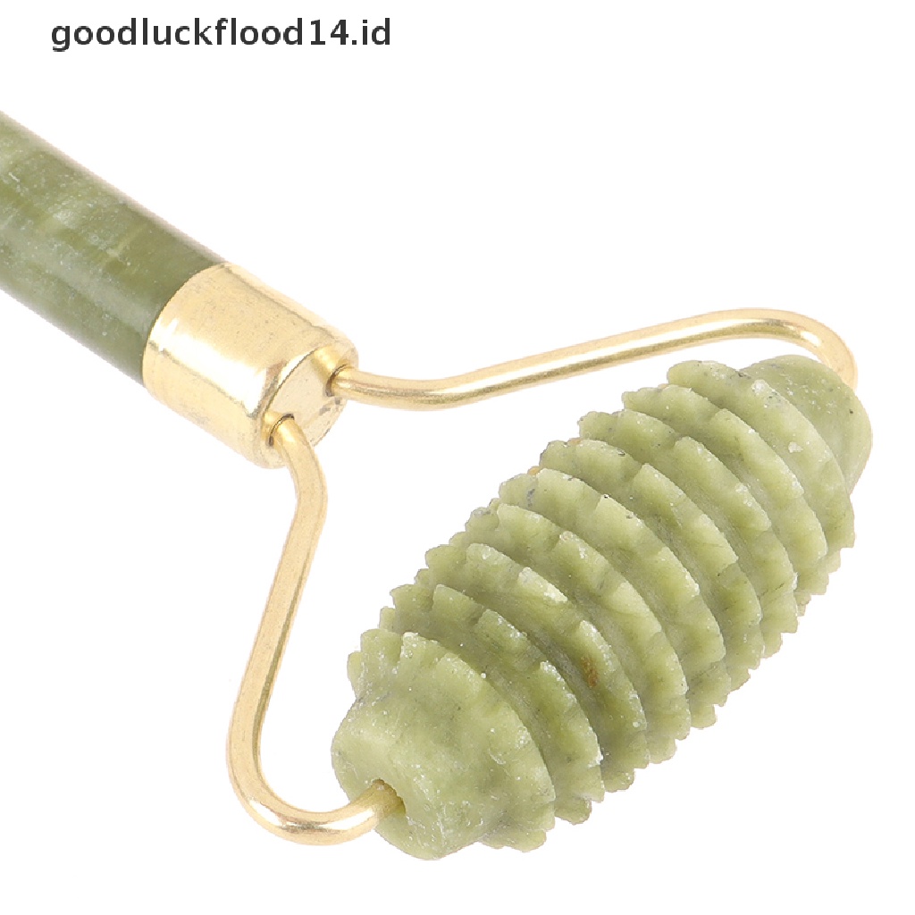 [OOID] Facial Massage Roller Double Heads Jade Stone Face Body Skin Relaxation ID