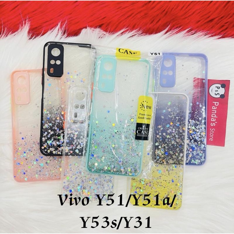 Glitter Case Vivo Y51 / Y53s / Y51a / Y31 Funny Color Dengan Pelindung Kamera (PsS)