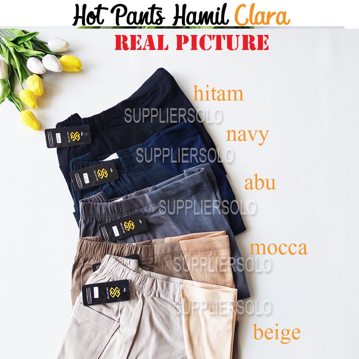CELANA PENDEK HOTPANTS WANITA MATERNITY PANTS IBU HAMIL CLARA KEKINIAN NYAMAN JUMBO