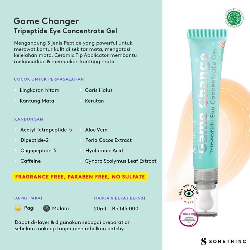 EYE GEL TREATMENT | SOMETHINC GAME CHANGER Tripeptide Eye Concentrate Gel