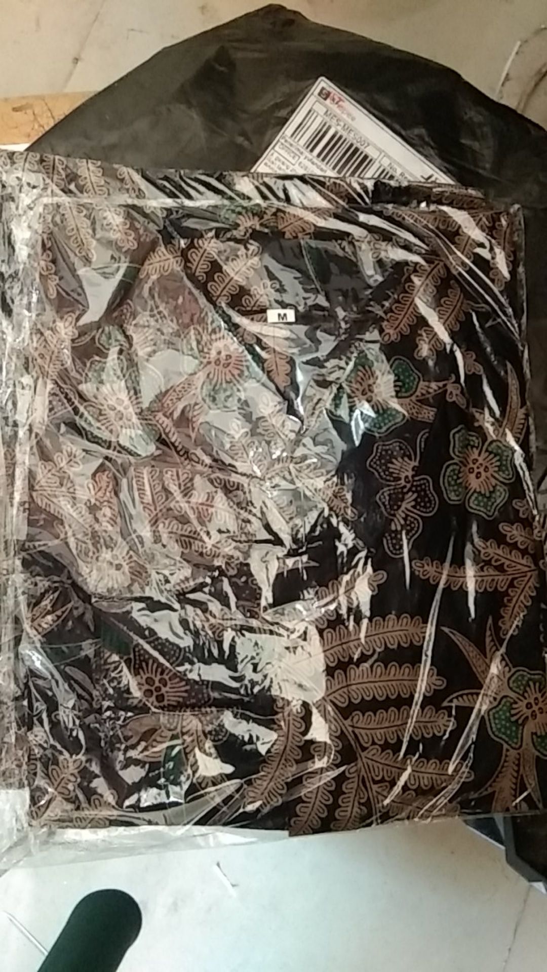 Batik Pria Size M L Xl Xxl  Bswart Batik Hrb026 Kenongo Hem Panjang Padi