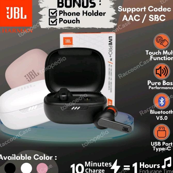 Headset Bluetooth JBL Live Pro Earphone Bluetooth Wireless JBL Headset