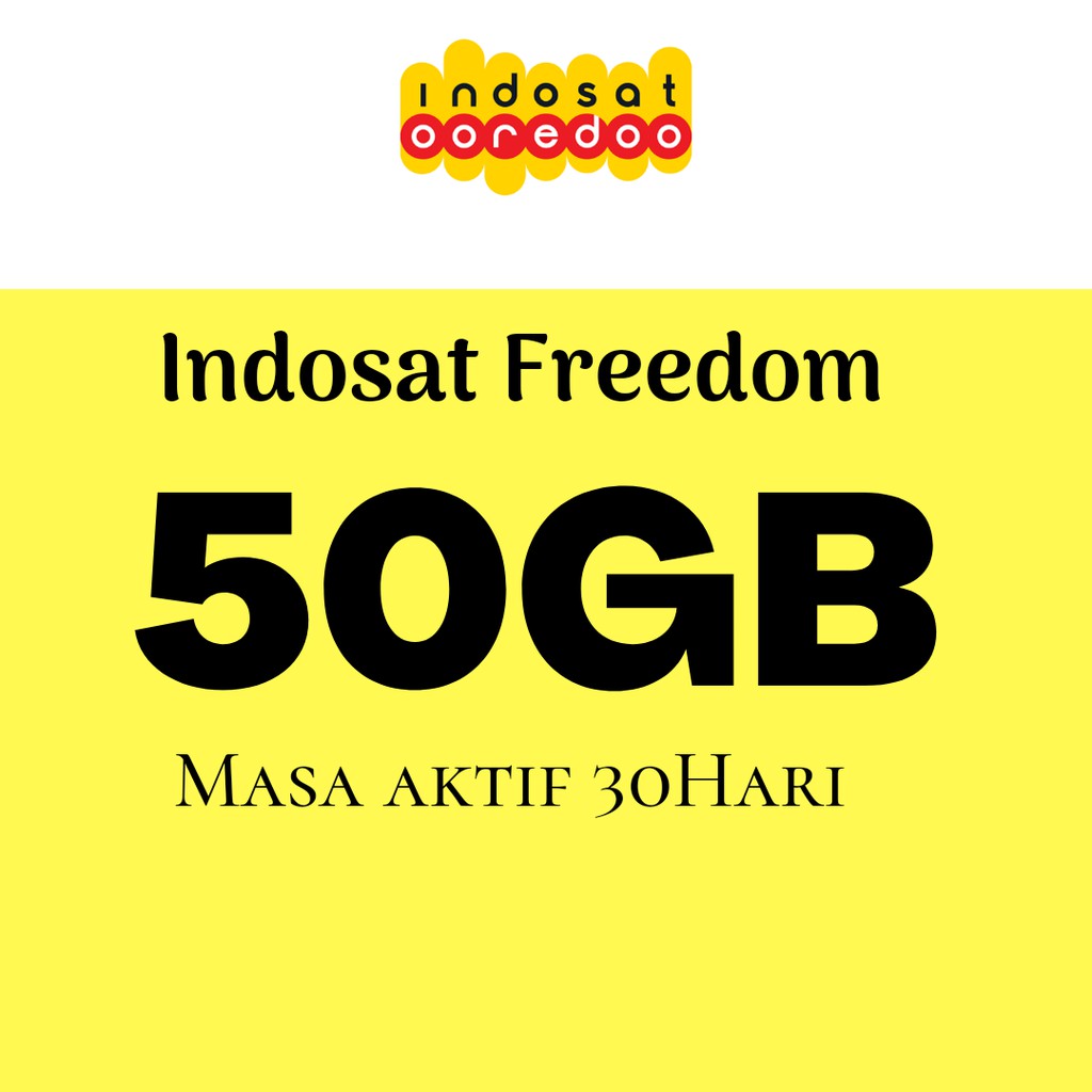 PROMO isi ulang kuota indosat 50gb 30gb |Paket Data Kuota ...