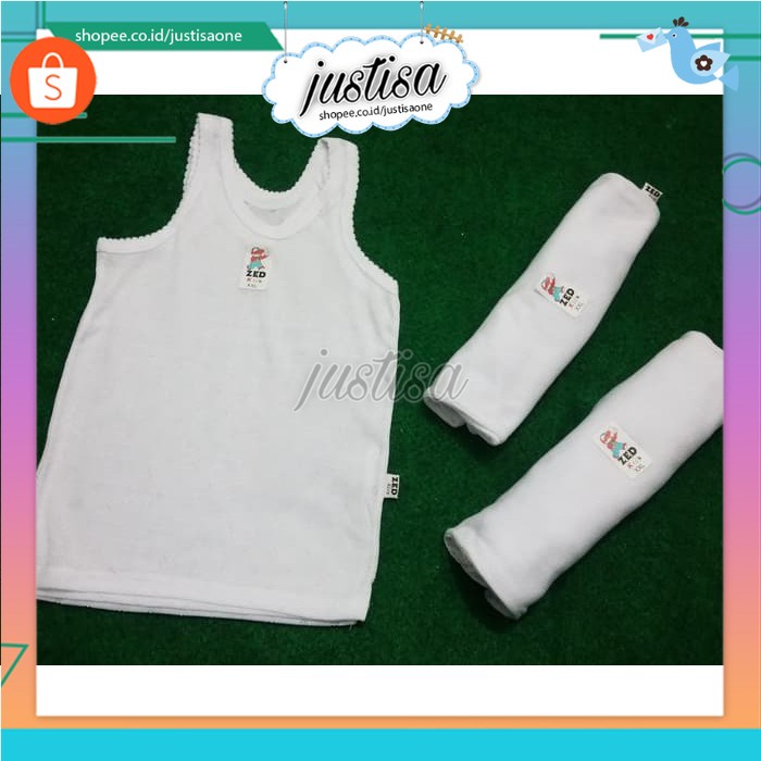 Promo !! SINGLET BAYI ZED KIDS 6 PCS SINGLET ANAK-ANAK || ukuran 3L ( 6-7 thn)