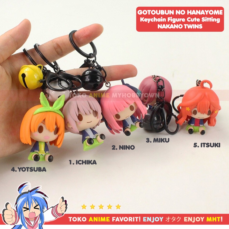 Gantungan Kunci Figure Anime Chibi Gotoubun Miku Nino Itsuki Nakano