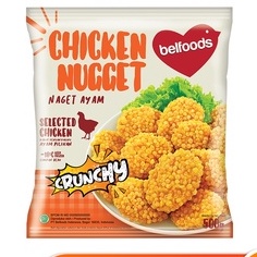 

BELFOODS NUGGET AYAM CRUNCHY 140GR - NAGET AYAM / NUGGET AYAM / FROZEN FOOD / MAKANAN BEKU