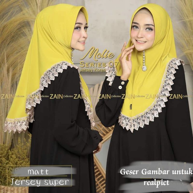 [Ori UH]••MOLIE RENDA••hijab instan•Kerudung instan•jilbab instan
jersey•• jersey renda