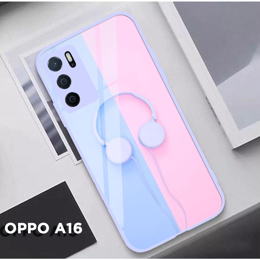 Softcase Glass Oppo A16 - Kesing Hp - Case Hp - SCC01 - Casing Hp - Sarung Hp - Pelindung Hp - Softcase Hp - Kesing - Softcase Glass Oppo A16 - Softcase Kaca Oppo A54 - Oppo A16  - Kesing A54 - Softcase Oppo A16 Terbaru - Oppo A16