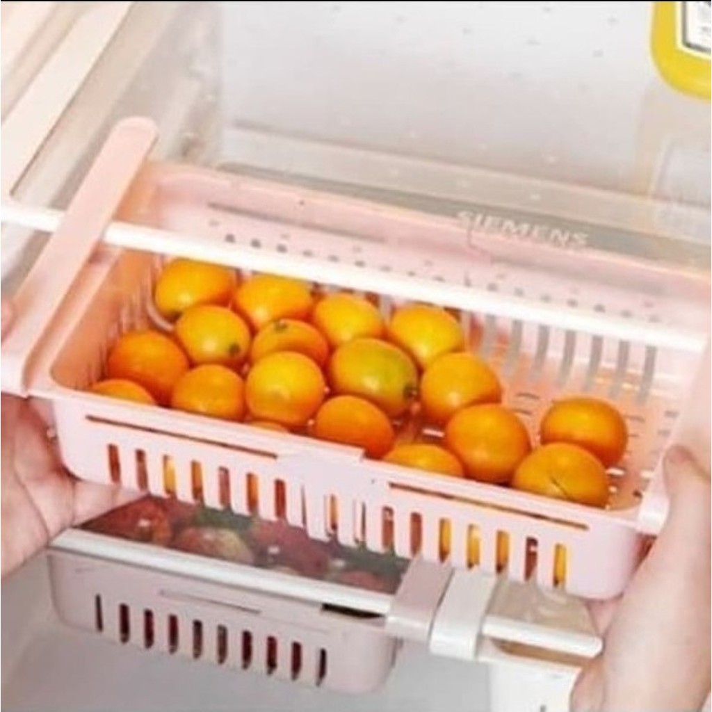 Rak Kulkas Jepit Serbaguna Multifungsi Organizer Storage Box Sliding Rack