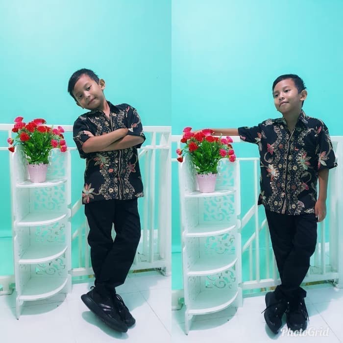 Kemeja Batik Anak Motif Kebaya