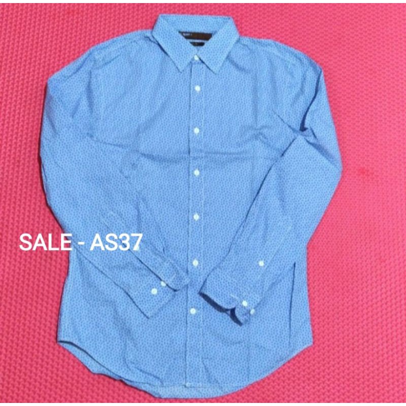 kemeja panjang original Perry Ellis motif kode AS37
