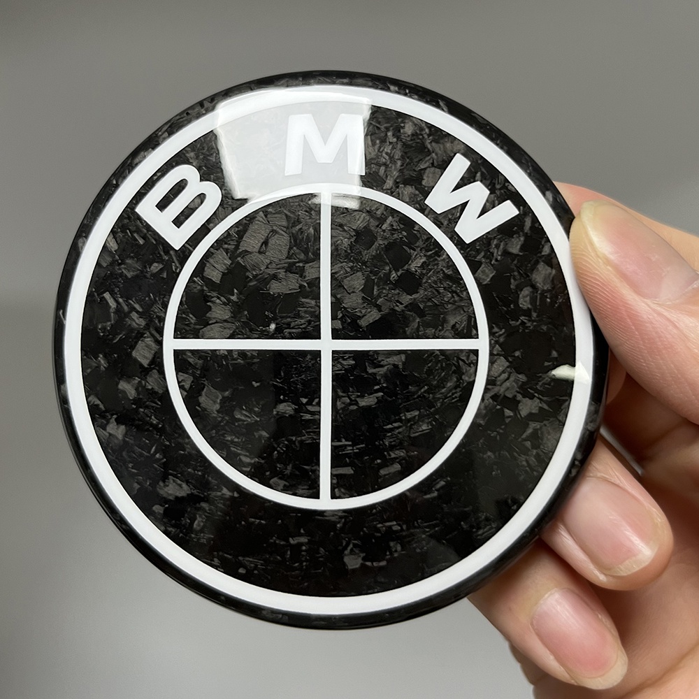 Stiker Emblem Logo BMW F01 F02 F05 F06 F11 F12 F15 F16 F25 50th Anniversary Bahan Karbon Fiber