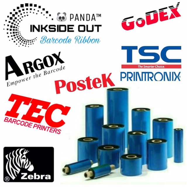 PREMIUM WAX 110X300 OUT BARCODE RIBBON PRINTER LABEL WINCODE-TSC-ZEBRA-SATO-ARGOX-GODEX-TEC-POSTEK