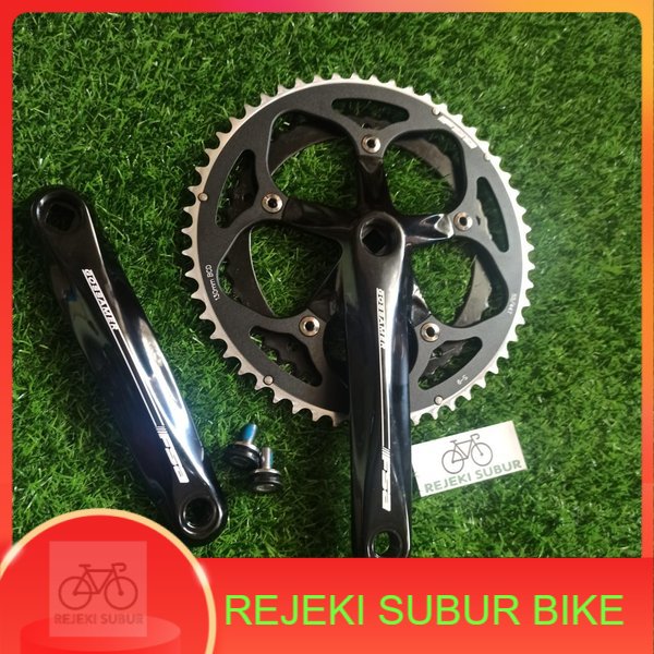 crank FSA double dual chainring 55 / 44 T Gossamer full Alloy sepeda roadbike RB
