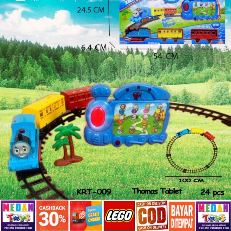 ☆☆ Medan.Toys ☆☆ KRT009 Mainan Anak Kereta Api Thomas Tablet Remote LOOP