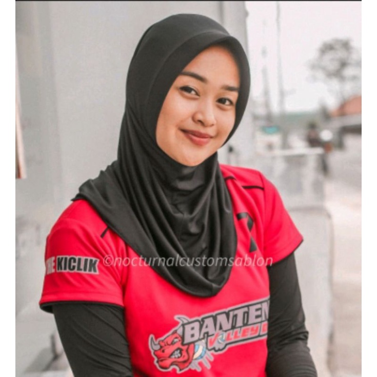 RB Hijab Sport ,Kerudung olahraga, Pet antem pendek