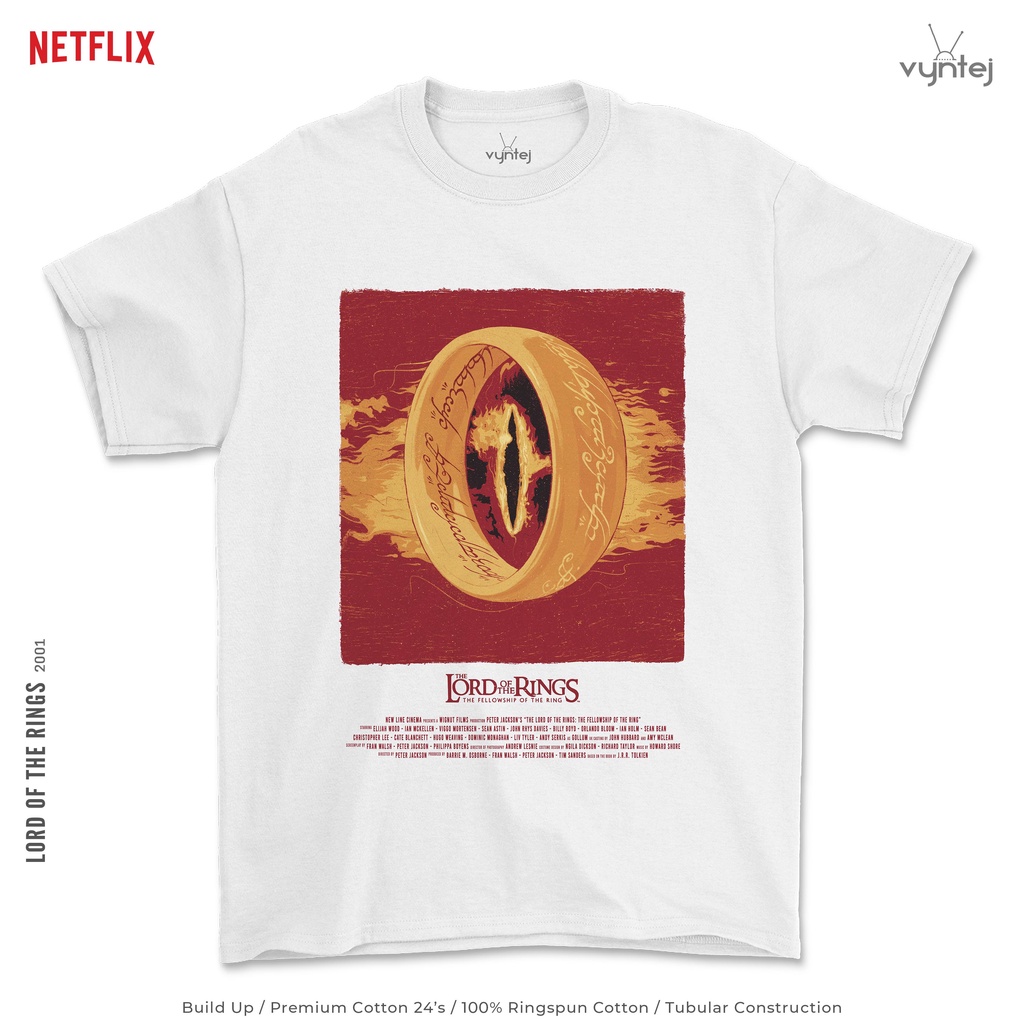 [ORI] Kaos LORD OF THE RINGS | 001 - Baju Movie Film T Shirt Kaos Pria