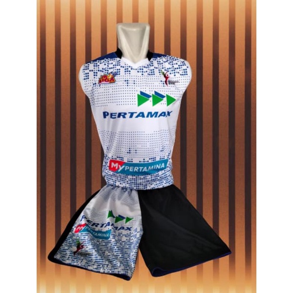 kaos olahraga volly printing proliga Pertamina singlet Pertamax (001)