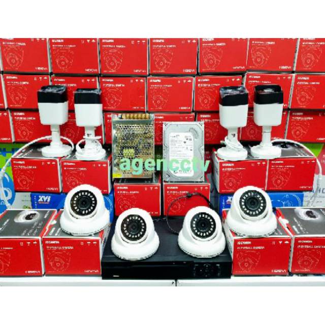 paket cctv 8 channel 8 kamera lensa 5mp ir sony full hd