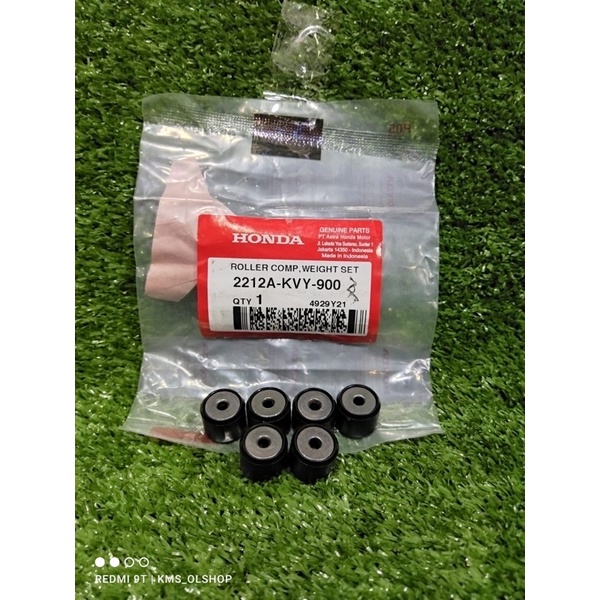 Roller Roler Weight Set Beat Karbu, Scoopy Karbu KVY ORIGINAL HONDA AHM 2212A-KVY-900