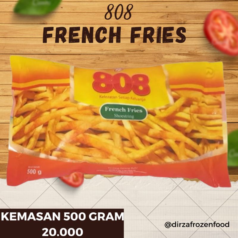 

Kentang Goreng French Fries 808 Kemasan 500 Gram - Kentang Goreng Renyah Camilan Enak Gurih