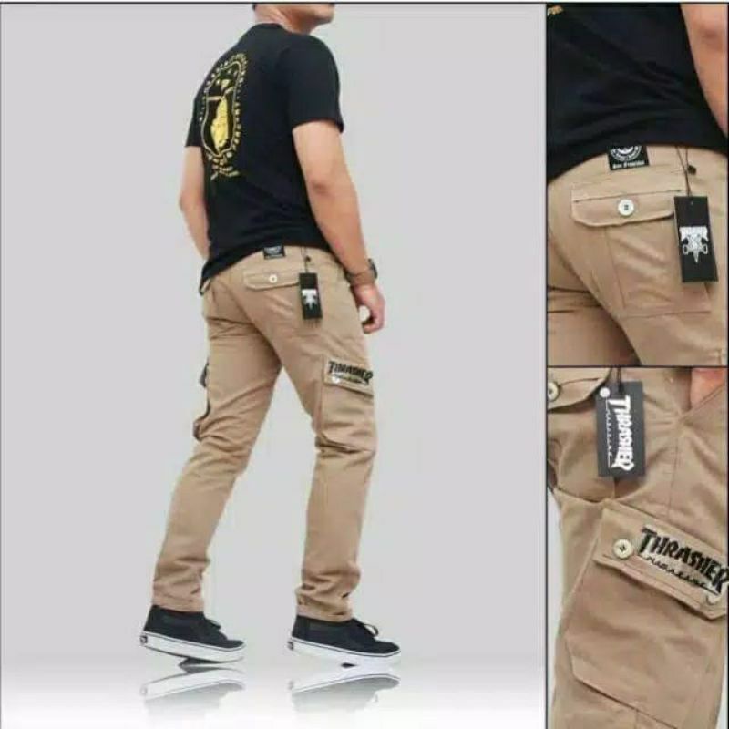 TERLARIS Celana cargo panjang pria premium distro Quality 100% size 28-33