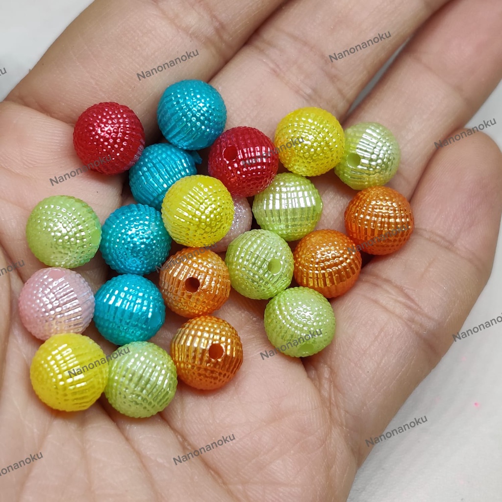 [90 gram] Mote RIGI WARNA 10 mm / Manik Durian Rigi Craft DIY