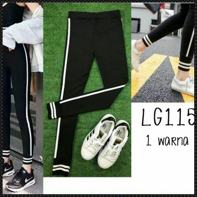 LG115 ONE LIST PANTS celana  panjang legging  training 