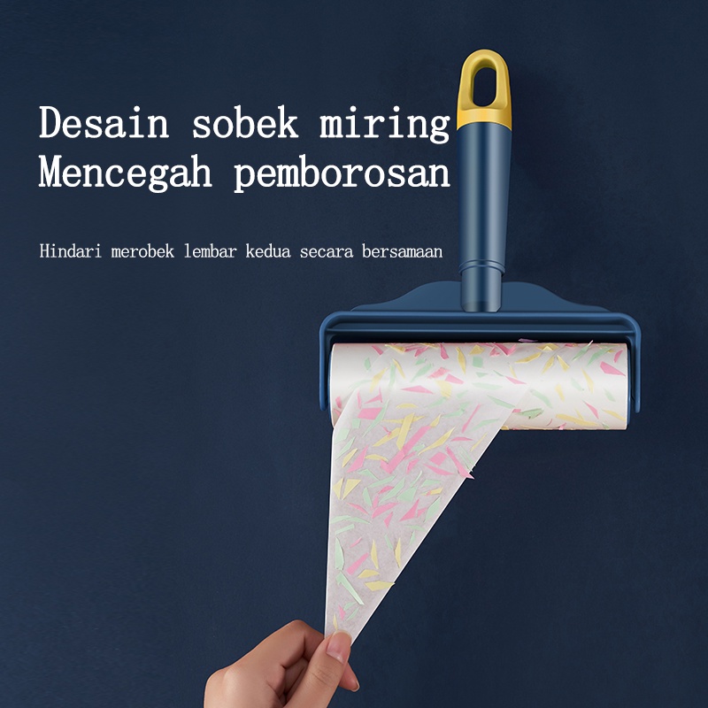 TERBARU Lint Roller Sticky Roller Pembersih Bulu Kucing Debu Dibaju Roller Bulu KucingTriwarna Pakaian Roller Dust Remover