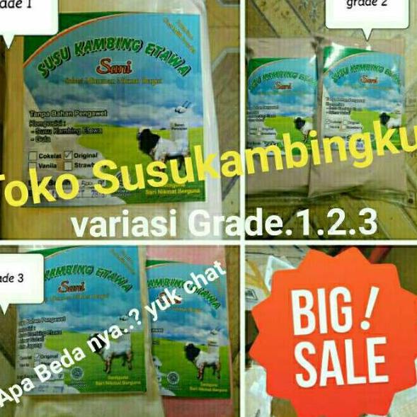 

[PRODUK TDKVO] Sale 1kg SUSU KAMBING ETAWA grade 1 2 3 aneka rasa susu kambing etawaku asli susu kambing etawa HKZ