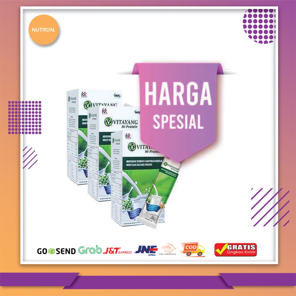 [VITAYANG HI PROTEIN] MINUMAN HERBAL ALAMI PROTEIN DARI ISOLAT PROTEIN KEDELAI COCOK BODY BUILDER