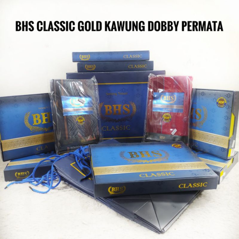 Sarung BHS Classic Gold Kawung Dobby Permata (KDP) Ecer Grosir SN