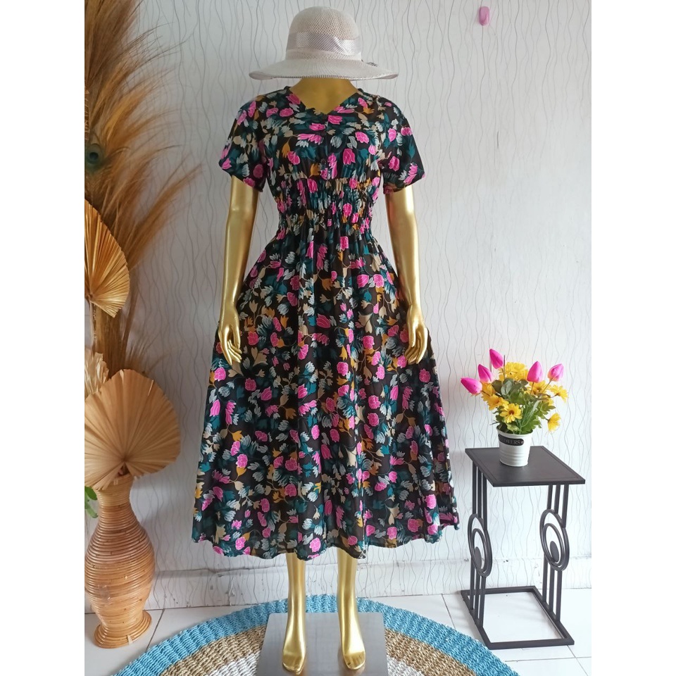 DRESS MOZA KANCING DEPAN/DRESS MOZA BUSUI/DRESS MOZA BALI/LONGDRESS MOZA BUSUI