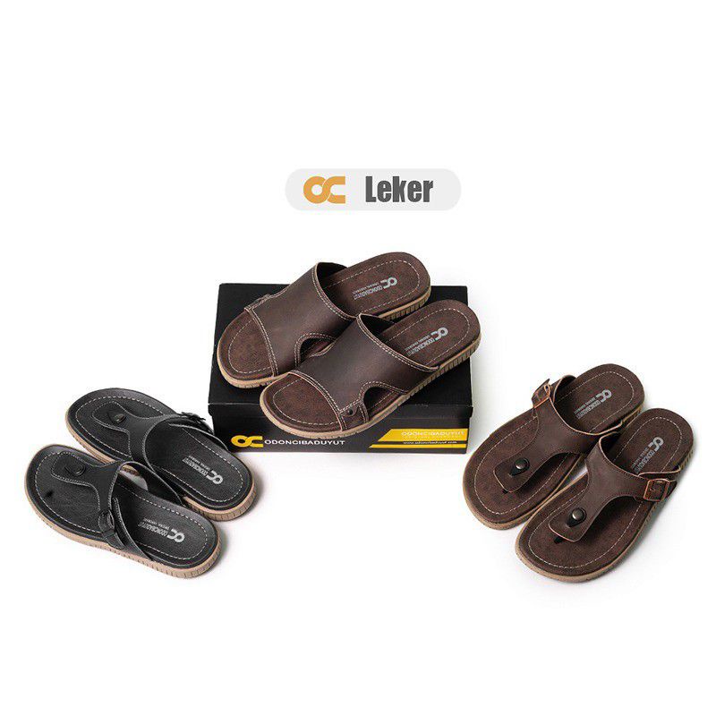 OC-Leker sandal kulit pria odon Cibaduyut