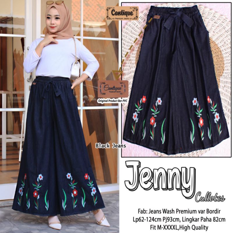 Jenny cullotes by cantique / Celana kulot jeans wanita premium