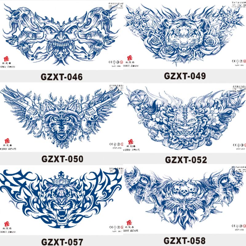 0Tatto Dada Tulisan Kembang Bunga Tahan Lama 10-15Hari MODEL GZXT