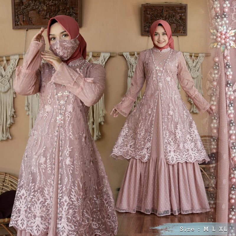 GAMIS RIANTY BRUKAT | GAMIS PESTA | GAMIS | GAMIS TILE | GAMIS KONDANGAN | GAMIS BRUKAT | GAMIS TILE PESTA | GAMIS KEBAYA | DRESS KONDANGAN | DRESS PESTA MEWAH