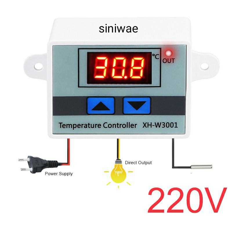 Termostat XH W3001 AC 220V Thermostat Alat Pengatur Control Suhu Mesin Penetas Telur