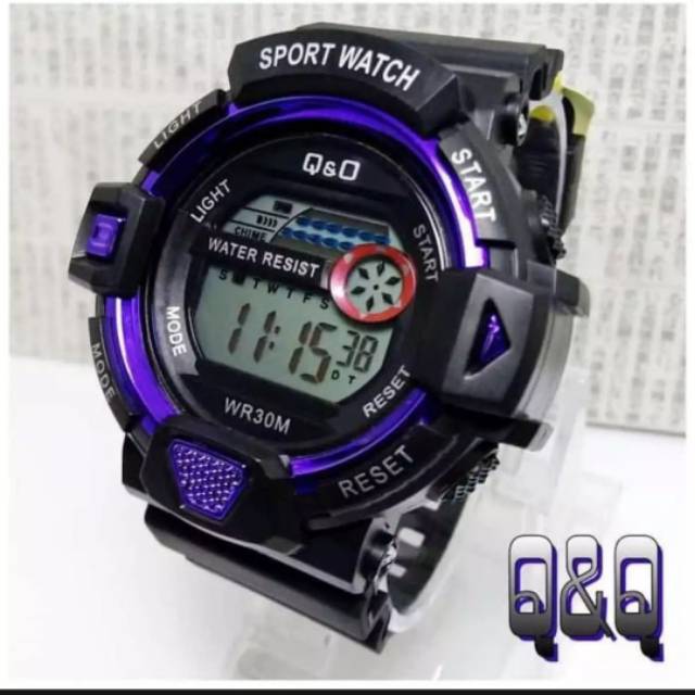 {COD}Jam Tangan QQ Sport - Q&amp;Q Digital - Water Resist