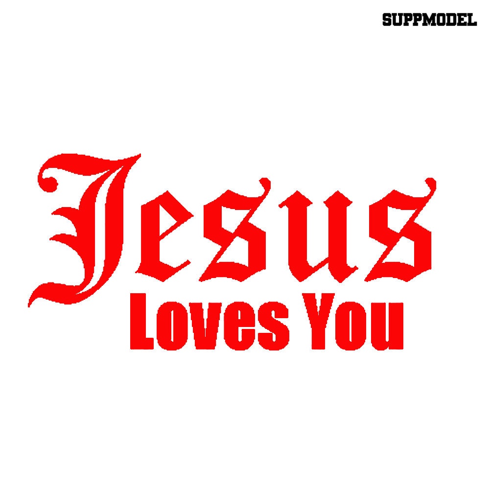 Stiker Tulisan Jesus Love You Reflektif Untuk Bodykaca Jendela Mobil