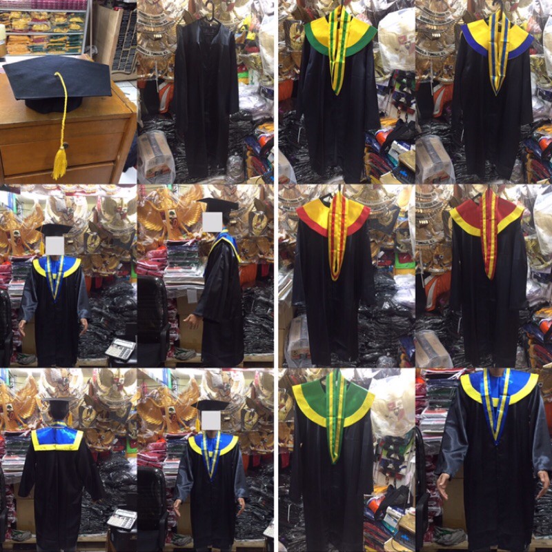 Toga wisuda SMP dan SMA toga wisuda SMP toga wisuda SMA bahan satin stok ready toga wisuda