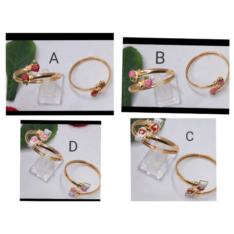 Sdrj05. Gelang tangan xuping anak anak lapis emas UK 5 cm flexibel