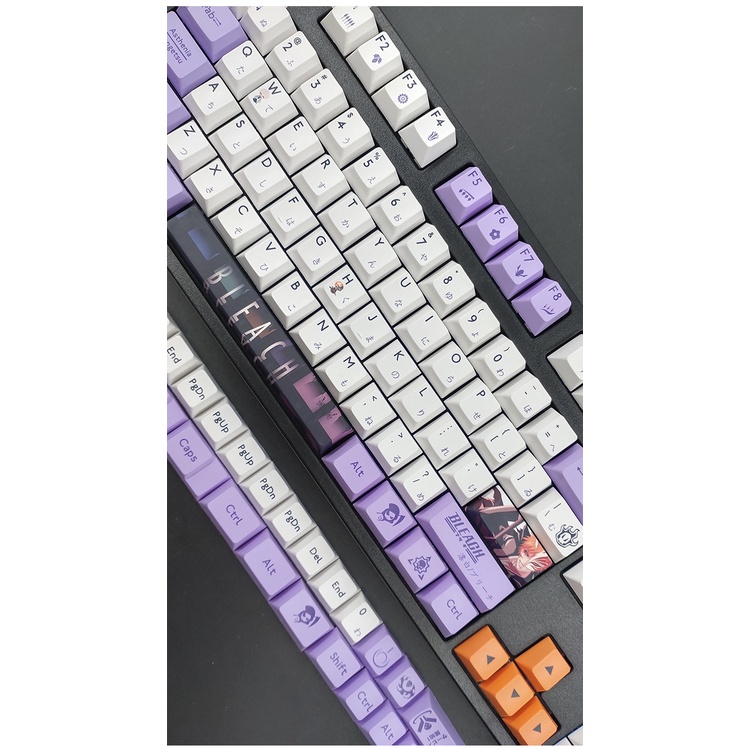 Purple Reaper keycap Game console keyboard cap Cartoon animation original height PBT sublimation applicable 61/64/68/87/980/104/134 keycap