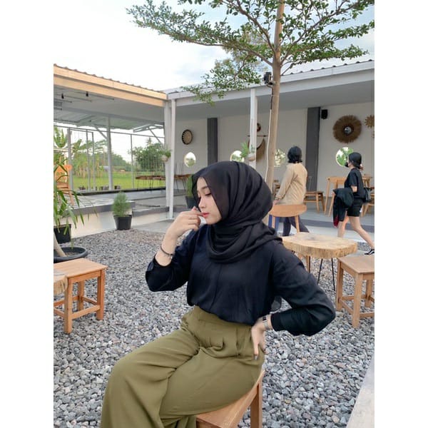 BEFAST - ZEC OOTD Wanita Blouse KANTI / Aluna Blouse / Atasan Blouse Wanita / Blouse Polos / Blouse Casual / Blouse Terbaru / Blouse Remaja Kekinian / Blouse lengan Panjang / Blouse Kerja Terlaris